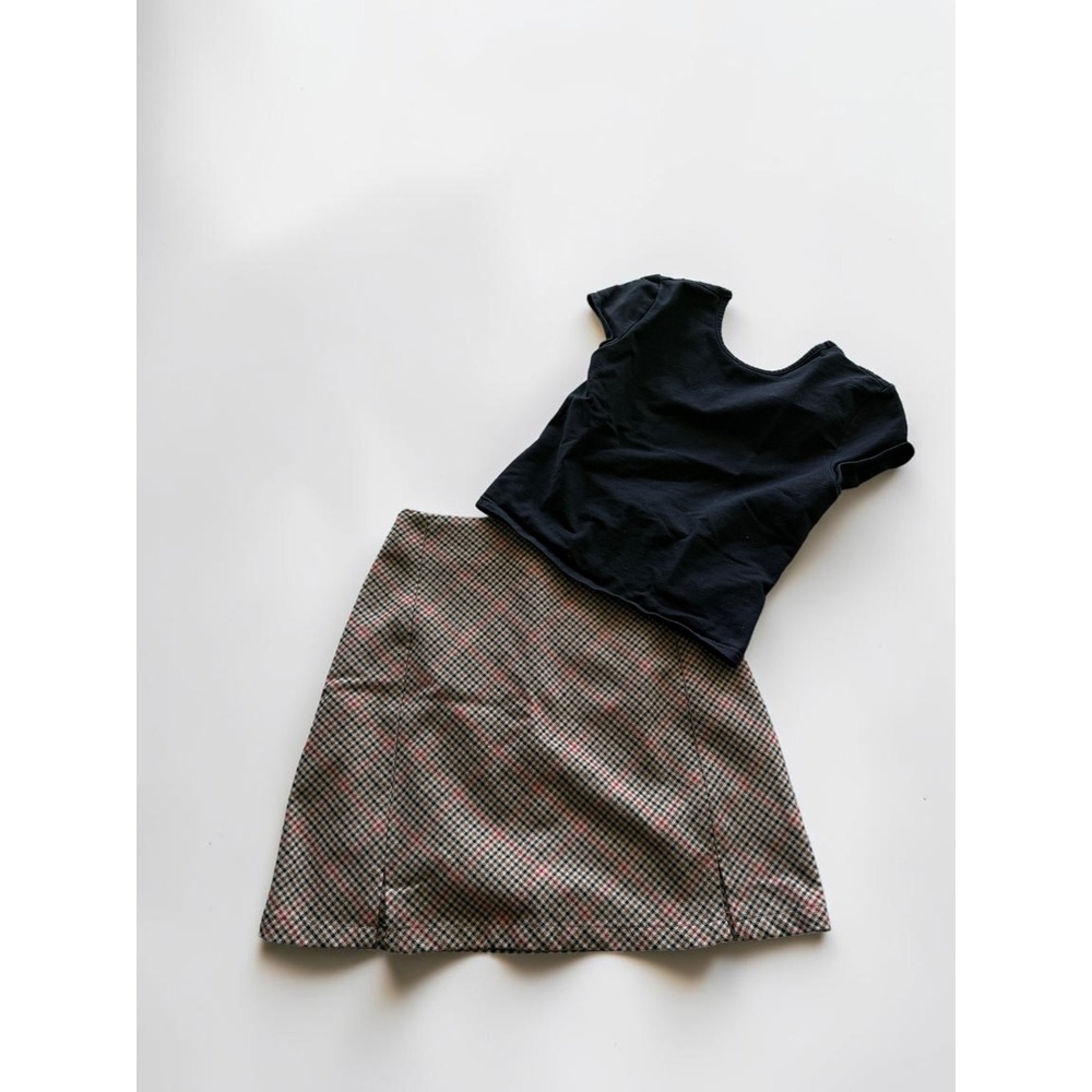 Edikted Top & John Galt Plaid Mini Skirt Set Y2K Preppy Outfit Size S/OS